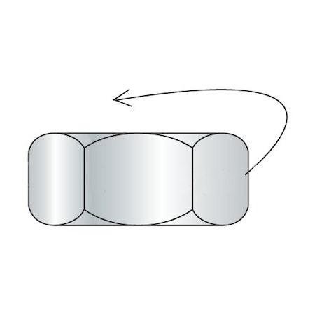 Newport Fasteners Hex Nut, 1/2"-13, Steel, Zinc Plated, 7/16 in Ht, 500 PK 143994